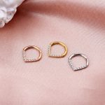 CM Crareesi Mania Teardrop Daith Earrings Hoop Hinged Clicker Rings 16G Helix Cartilage Earrings Hoop 316L Stainless Steel CZ Helix Tragus Daith Septum Clicker Jewellery - Image 4